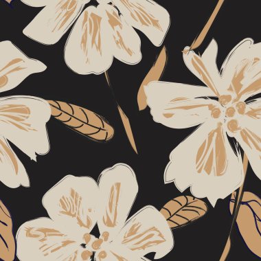 Tarafsız Renk Özeti: Moda tekstil, grafik, arka plan ve el sanatları için kusursuz desen tasarımı