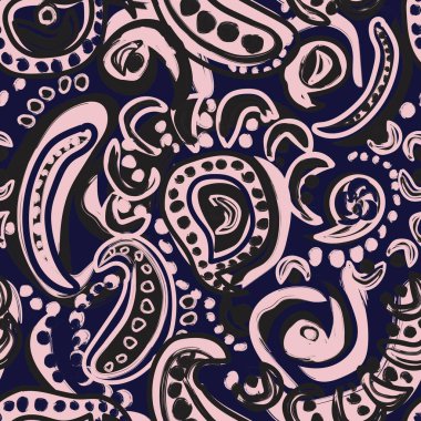 Moda tekstil, grafik ve el sanatları için Pastels Soyut Fırça darbeleri desen tasarımı