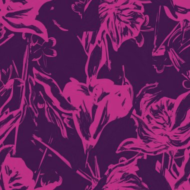 Moda tekstil, grafik, arka plan ve el sanatları için renkli Soyut Çiçeksiz desenli tasarım