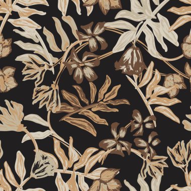 Tarafsız Renk Özeti: Moda tekstil, grafik, arka plan ve el sanatları için kusursuz desen tasarımı