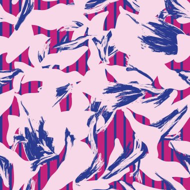 Moda tekstil ve grafikleri için Pastel Floral çizgili kusursuz desen tasarımı