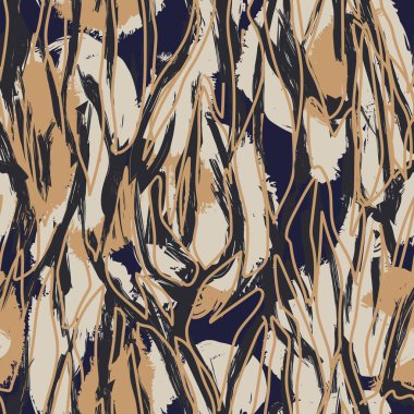 Tarafsız Renk Soyut Fırça darbeleri moda tekstil, grafik ve el sanatları için kusursuz desen tasarımı