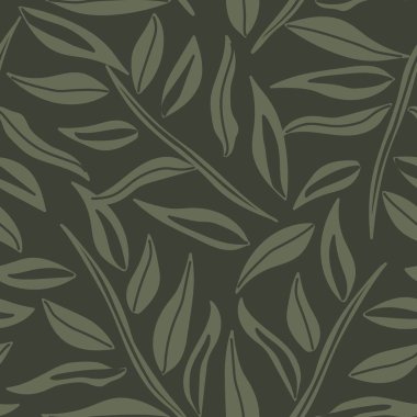 Neutral Colour Leaf seamless pattern design for fashion textiles, graphics and crafts