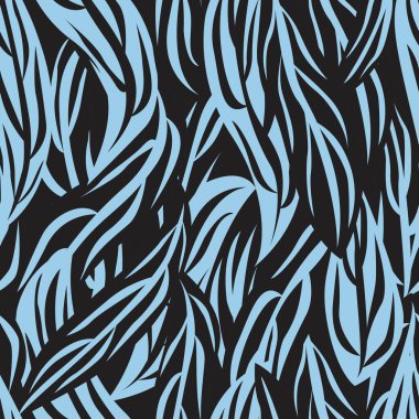 Baby Blue Leaf moda tekstil, grafik ve el sanatları için kusursuz desen tasarımı