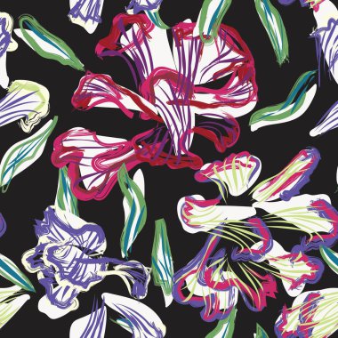 Karanfil soyut çiçek desensiz moda tekstil, grafik, arka plan ve el sanatları tasarımı