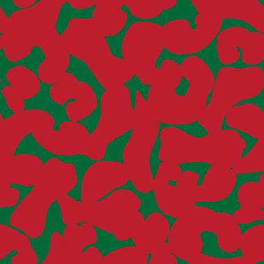 Organik Desenli Tasarım Kırmızı ve Yeşil Tekstil Moda Kumaşı Bilgisayar Grafikleri ve Ev Yazılımı Ürünleri Arka plan Duvar Kağıdı Tasarımı