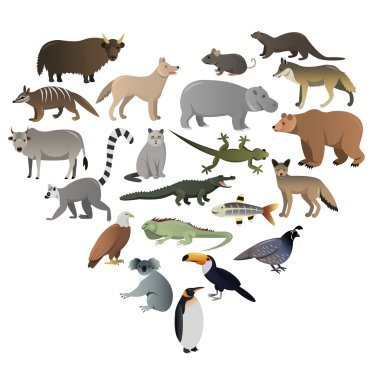 Vahşi hayvanlar vektör görüntü