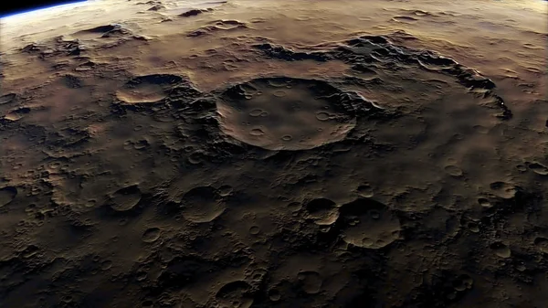 Imagen generada por procedimiento de Marte — Foto de Stock