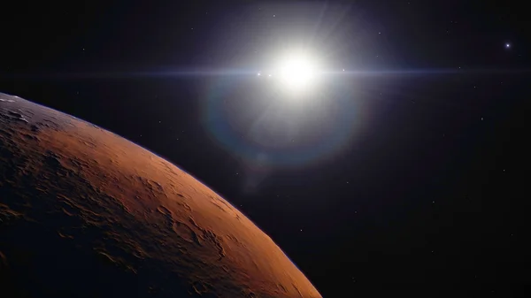 Prozedural erzeugtes Bild des Mars — Stockfoto