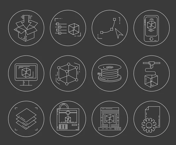 图标集-线性风格的矢量图标 — 图库矢量图片