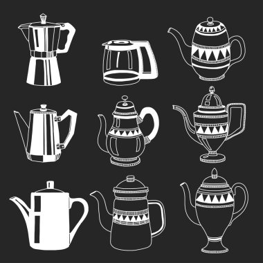 El çekilmiş kahve kap