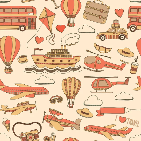 Elle çizilmiş resimler seyahat ve ulaşım