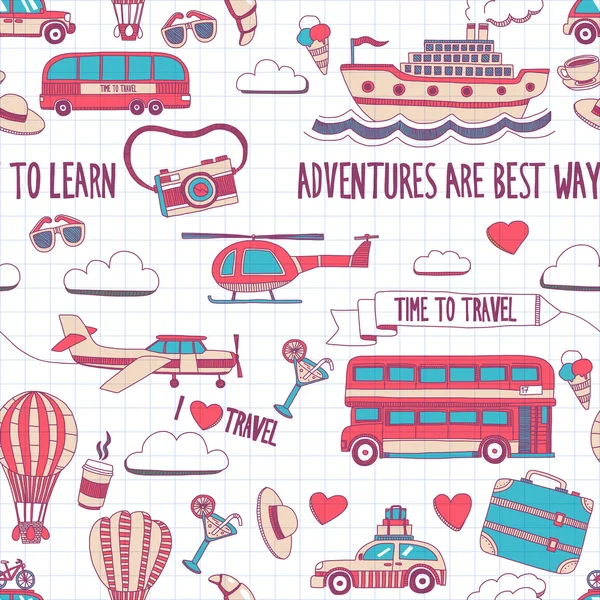 Elle çizilmiş resimler seyahat ve ulaşım