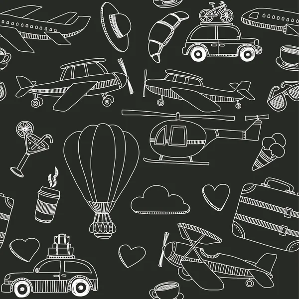 Elle çizilmiş resimler seyahat ve ulaşım