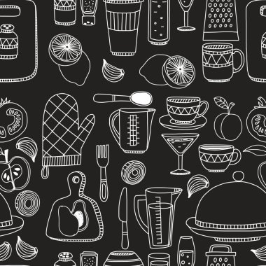 Elle çizilmiş Tencere Seti.