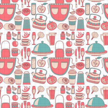 Doodle stil öğeleri pişirme