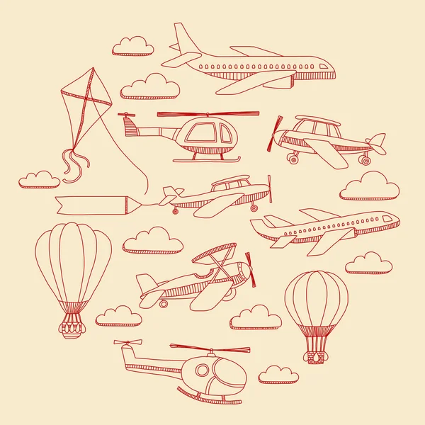 Fotoğraf seyahat için zaman dizi doodle