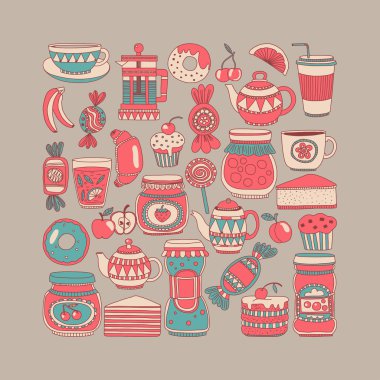 Şekerleme ya da kahve dükkanı için görüntüleri