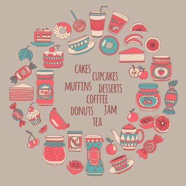 Şekerleme ya da kahve dükkanı için görüntüleri