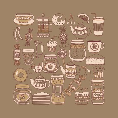 Şekerleme ya da kahve dükkanı için görüntüleri