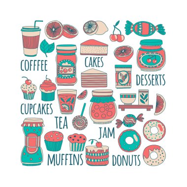 Şekerleme ya da kahve dükkanı için görüntüleri