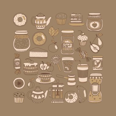 Şekerleme ya da kahve dükkanı için görüntüleri