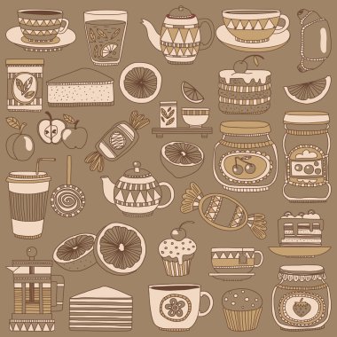 Şekerleme ya da kahve dükkanı için görüntüleri