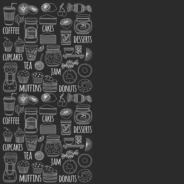 Imágenes para confitería o cafetería — Vector de stock