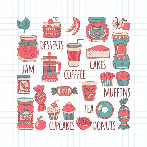 Images for confectionery or coffee shop — Stock Vector