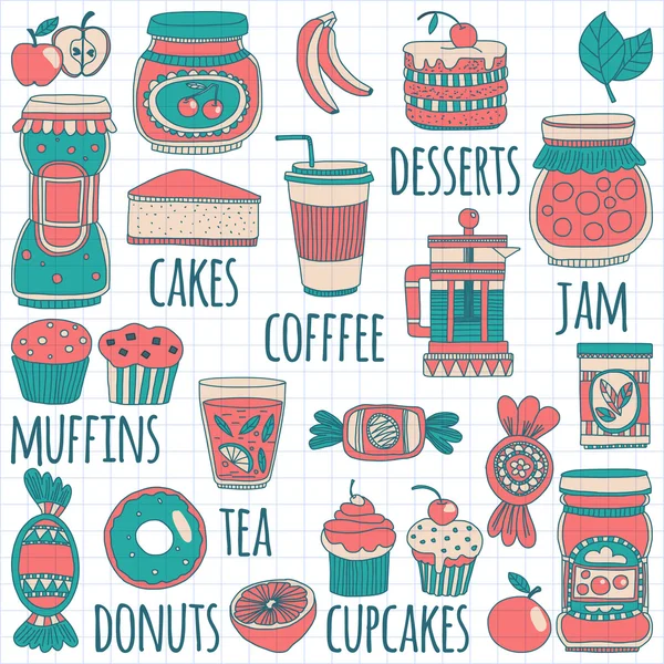 Images for confectionery or coffee shop — Stock Vector