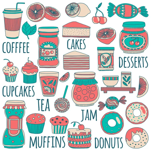 Images for confectionery or coffee shop — Stock Vector