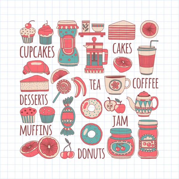 Images for confectionery or coffee shop — Stock Vector