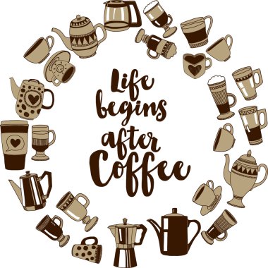 Büyük vektör ile kahve Icons set