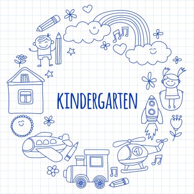 Anaokulu görüntülerini vektör ayarla