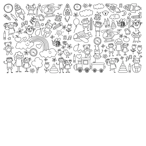 Vector set of kindergarten images Vector Graphics