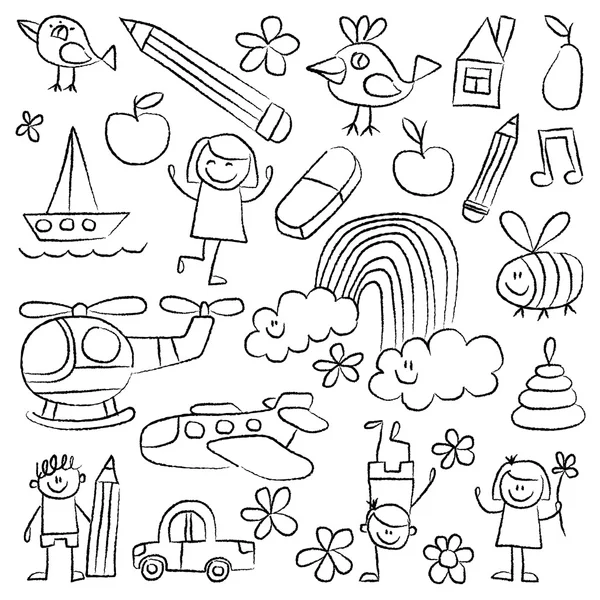 Drawings in the children's style — Stock Vector © zmitrbalt #4418609