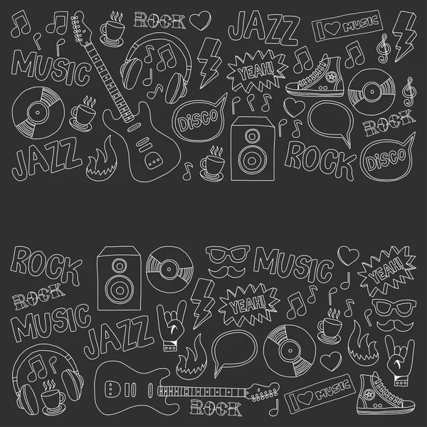 Ensemble de doodle vectoriel Musique et son — Image vectorielle