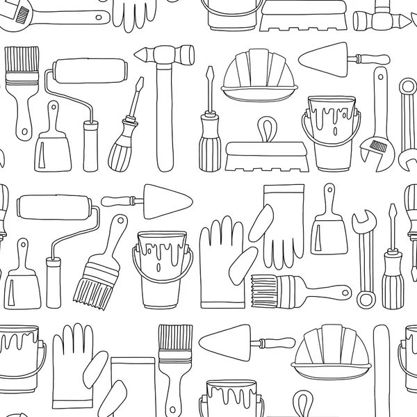 Repair and renovation tools Hand drawn vector icons Royalty Free Stock Illustrations