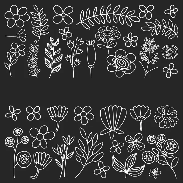 Vector patroon met bloemen Tuin Verjaardag Bruiloft Postkaart — Stockvector