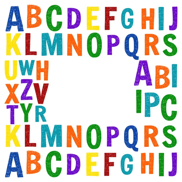 Muster mit handgezeichneten Vektorbuchstaben — Stockvektor