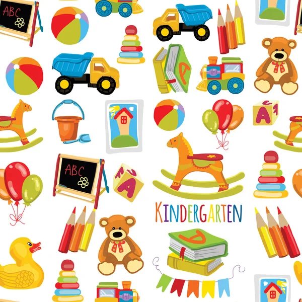 Kindergarten Play and study Vector images Stock Vector