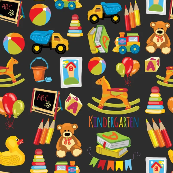 Kindergarten Play and study Vector images Royalty Free Stock Illustrations