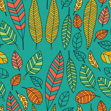 Vektör tropik bitkiler kümesiyle doodle