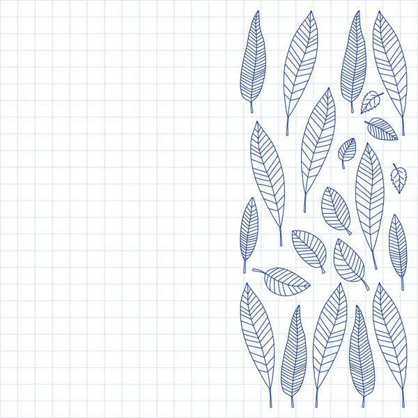 Vektor Doodle Set mit tropischen Pflanzen — Stockvektor