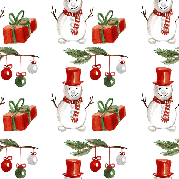 Holly jolly Merry Christmas Seamless pattern — Stock Photo, Image