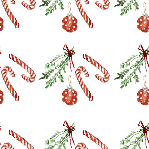Holly jolly Merry Christmas Seamless pattern — Stock Photo, Image