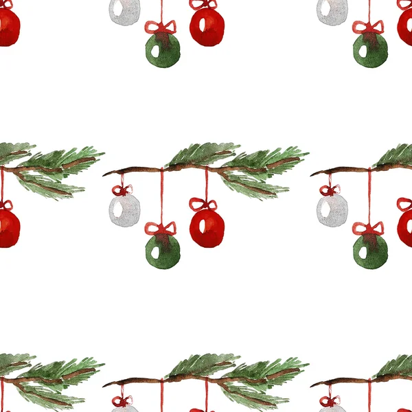 Holly jolly Merry Christmas Seamless pattern — Stock Photo, Image