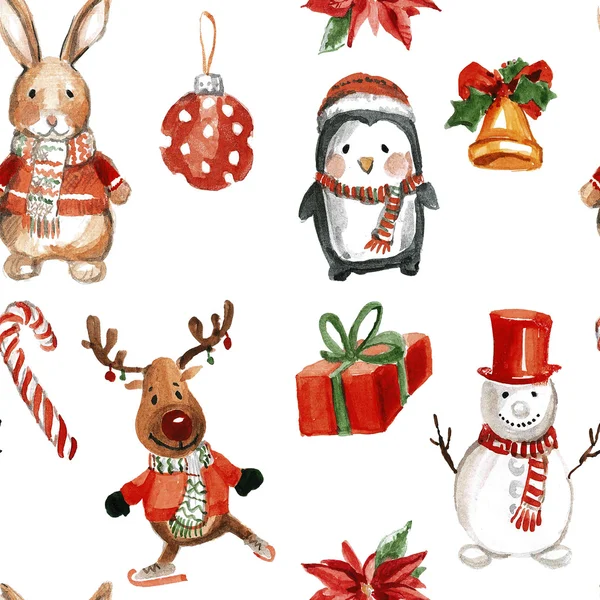 Holly jolly Merry Christmas naadloze patroon — Stockfoto