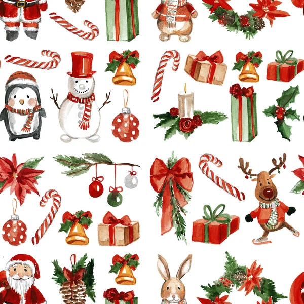 Stechpalme fröhliche frohe Weihnachten nahtlose Muster — Stockfoto