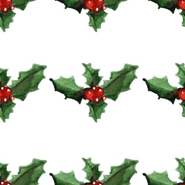 Holly neşeli neşeli Noel Seamless Modeli